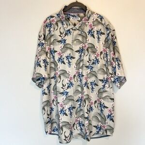 Mens Tommy Bahama Silk & CoolMax Blend Island Zone Basilica Blooms Shirt Size XL